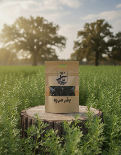 بذر سبزی خوردن مرزه بسته بندی اختصاصی جوبانا 25 گرمی پاکت